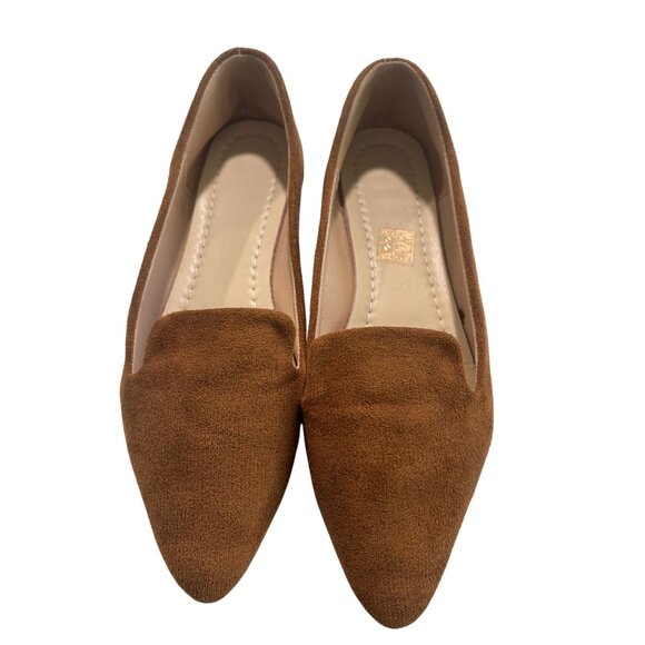 Brown Pointed Toe Slip-On Flats Size 40 - Picture 2 of 5